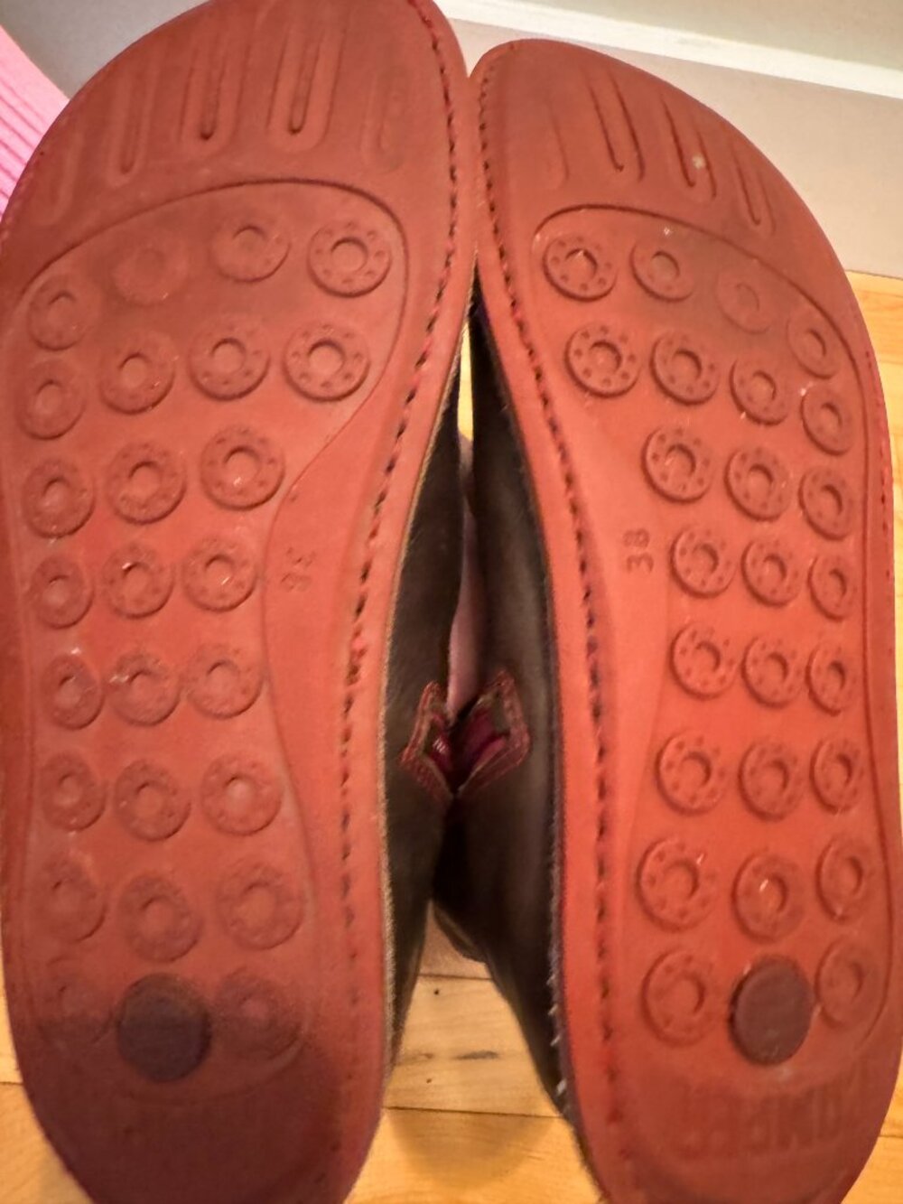 Camper Peu Cami Genuine Leather Brown boots with Red toes 38 - Picture 7 of 7